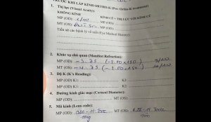 Kính Ortho-K không đạt 10/10